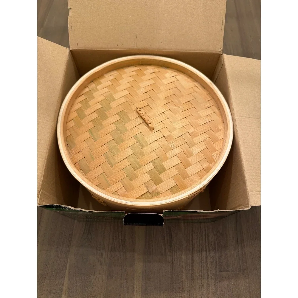 Pao Everyday Asian Cooking Bamboo‎ Steamer 10 Inch 2 Tier Ekco Dumpling Steamer
